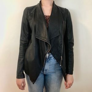 Biker faux leather jacket